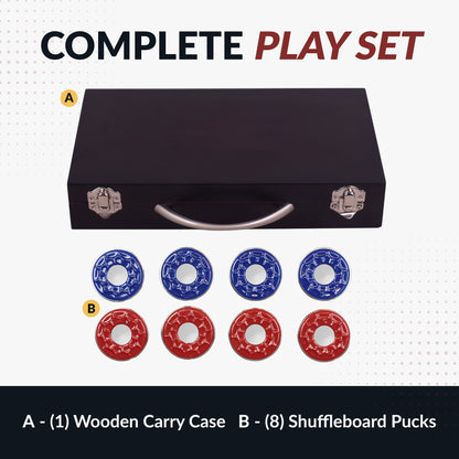 Shuffleboard Pucks with Case - Pro Series - Set of 8