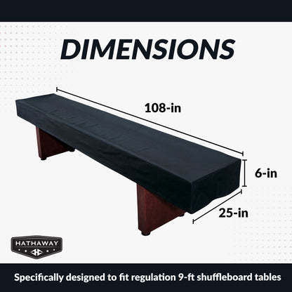 9-ft Shuffleboard Table Cover - Black