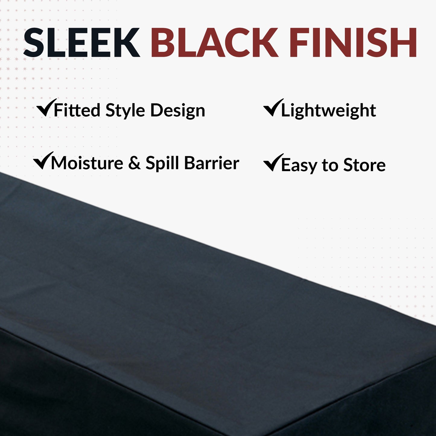 9-ft Shuffleboard Table Cover - Black