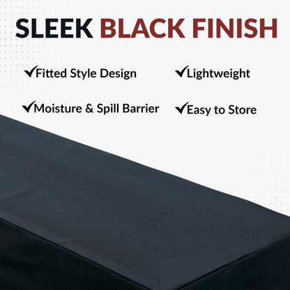 9-ft Shuffleboard Table Cover - Black