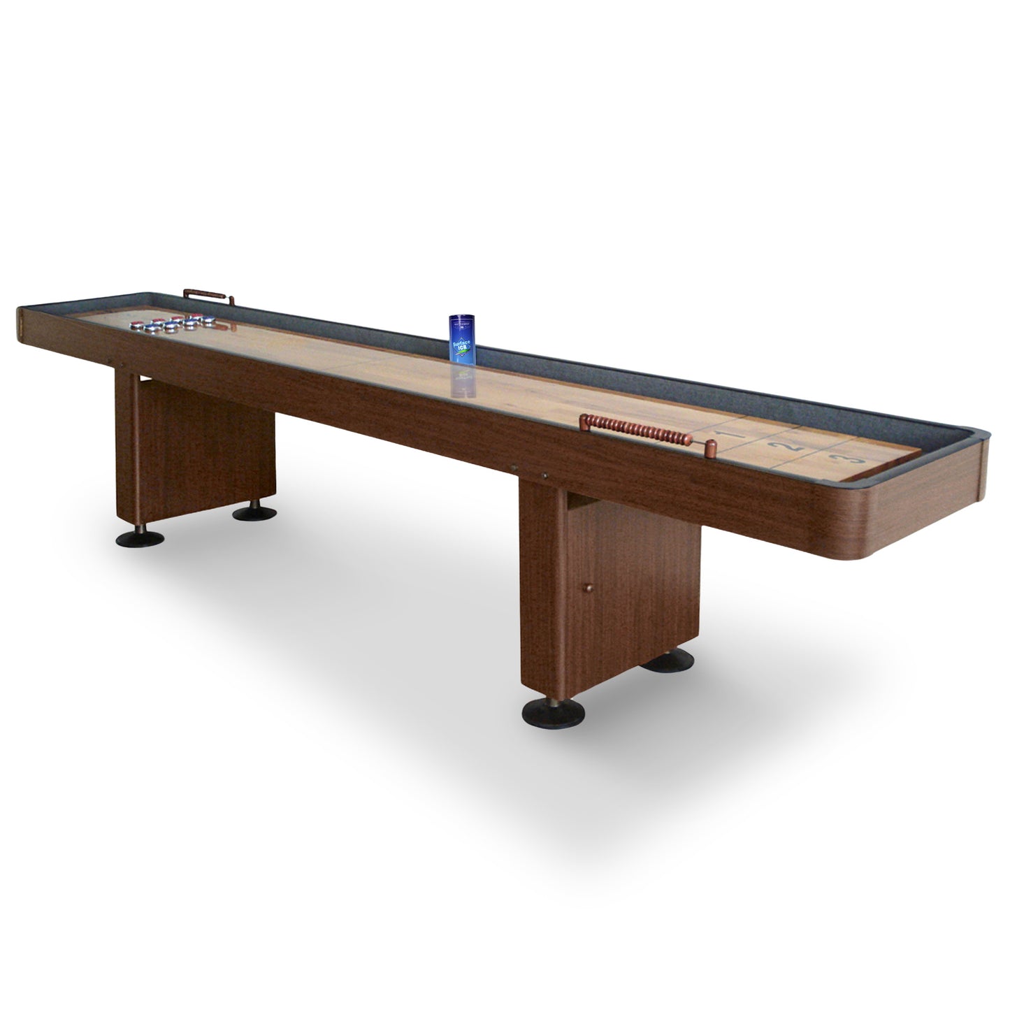 Challenger 12-ft Shuffleboard Table - Walnut Finish